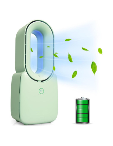 Ventilador de Mesa CONBOLA F1 Recargable 30 cm Verde Silencioso