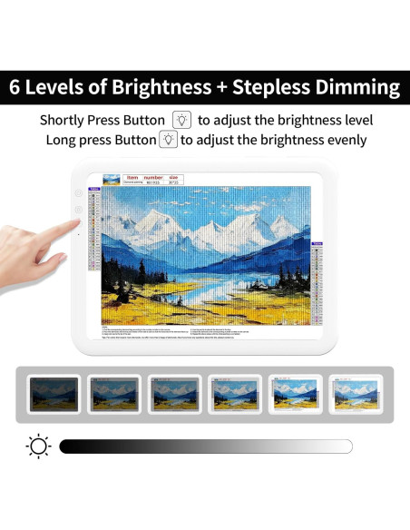 Mesa de Luz A3 TOHETO Inalámbrica LED 3500mAh Blanca Mesa de Luz A3 TOHETO Inalámbrica LED 3500mAh Blanca