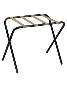 Soporte de Equipaje Plegable Esenciales para el Hogar 2126-1 Negro