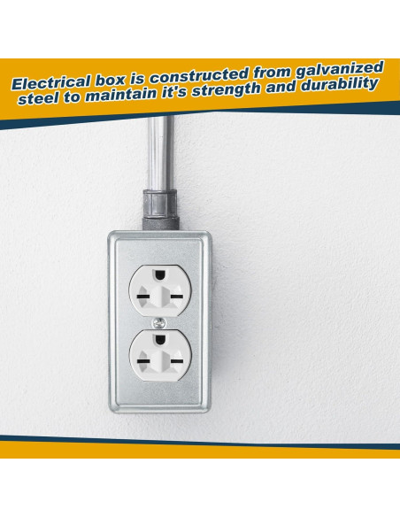 4 Cajas Eléctricas de Metal Copkim 10x5 cm con Tapa y Tornillos 4 Cajas Eléctricas de Metal Copkim 10x5 cm con Tapa y Tornillos