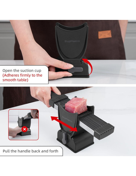 Cortadora de Carne Manual SupMaKin 17 en 1 Acero Inoxidable 2-4 mm Cortadora de Carne Manual SupMaKin 17 en 1 Acero Inoxidable 2-4 mm