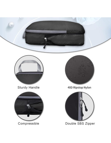BAGAIL Set de 5 Cubos de Compresión Ultraligeros para Viaje