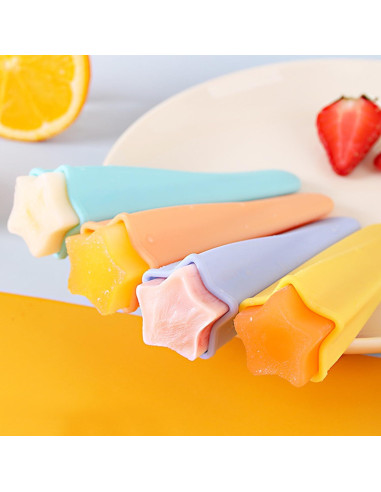 Moldes de Helado de Silicona YumSur, 8 Piezas Multicolores