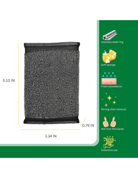 Esponjas de Acero Inoxidable Reutilizables DDGEAA - Paquete de 6 Esponjas de Acero Inoxidable Reutilizables DDGEAA - Paquete de 6
