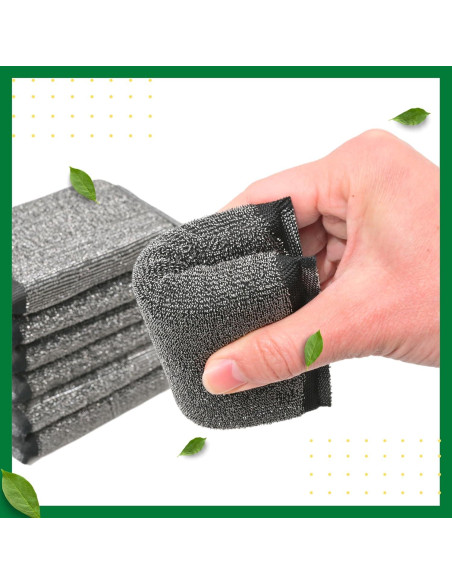 Esponjas de Acero Inoxidable Reutilizables DDGEAA - Paquete de 6 Esponjas de Acero Inoxidable Reutilizables DDGEAA - Paquete de 6