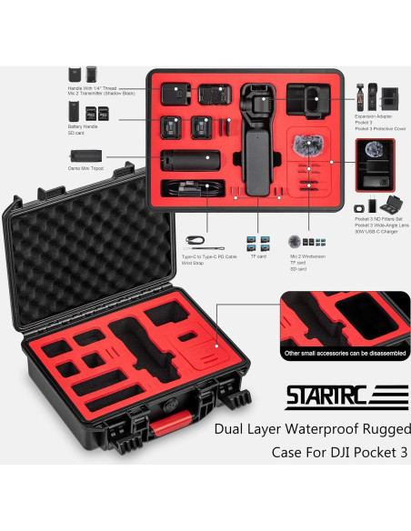 Funda Dura Impermeable STARTRC para DJI Osmo Pocket 3 Funda Dura Impermeable STARTRC para DJI Osmo Pocket 3