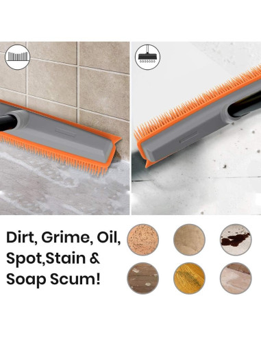 Escoba de Goma TreeLen Naranja 33 cm para Alfombra y Piso