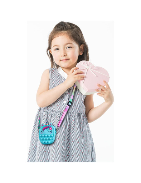 Bolsa Pop Antiestrés Sichy para Niñas - Monedero Unicornio Bolsa Pop Antiestrés Sichy para Niñas - Monedero Unicornio