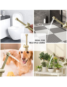Rociador de Bidet de Mano BWE Oro Cepillado con Manguera 2