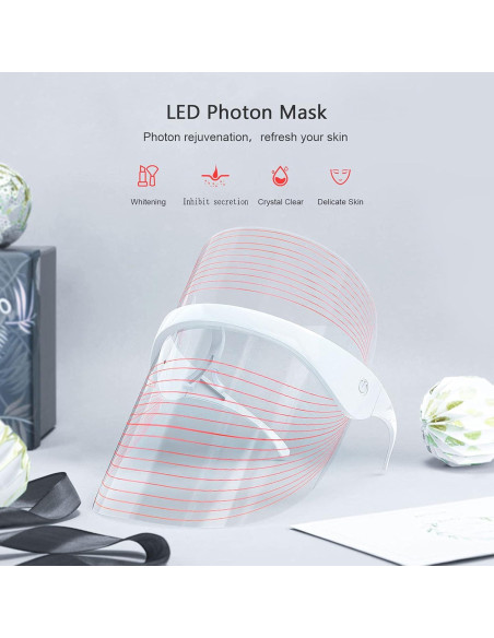 Máscara Facial LED NUFR MZ-001 3 Colores Antienvejecimiento Máscara Facial LED NUFR MZ-001 3 Colores Antienvejecimiento