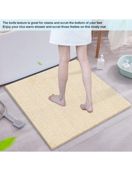 Alfombra de Ducha Antideslizante SONGZIMING 61x61 cm Beige Alfombra de Ducha Antideslizante SONGZIMING 61x61 cm Beige