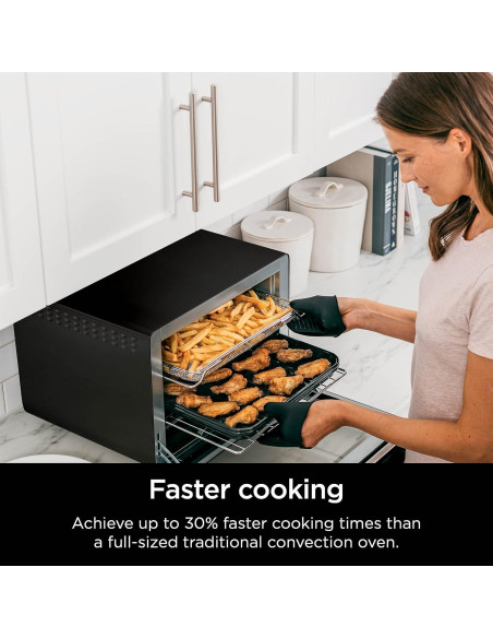 Horno de Aire Ninja DT202BK 8-en-1 XL 1800W Negro Horno de Aire Ninja DT202BK 8-en-1 XL 1800W Negro