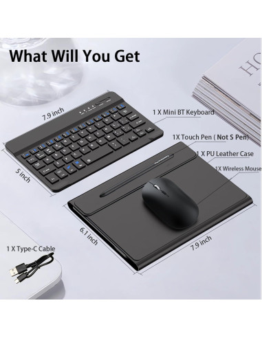 Teclado Bluetooth Mini Voppton para Samsung Galaxy Z Fold 7 6 5