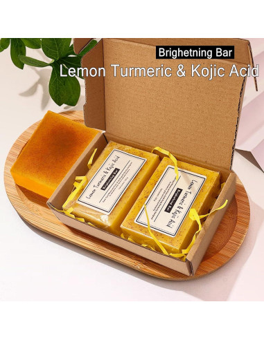Jabón Natural de Limón y Cúrcuma Rccilucki - 2 Piezas