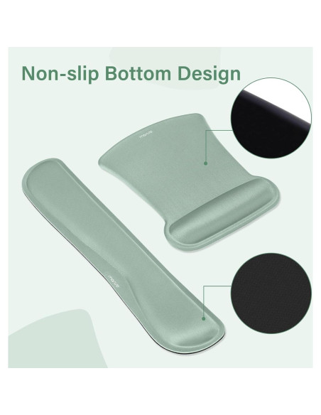 Conjunto Alfombrilla de Teclado y Ratón Ergonómico Mosiso Verde Conjunto Alfombrilla de Teclado y Ratón Ergonómico Mosiso Verde