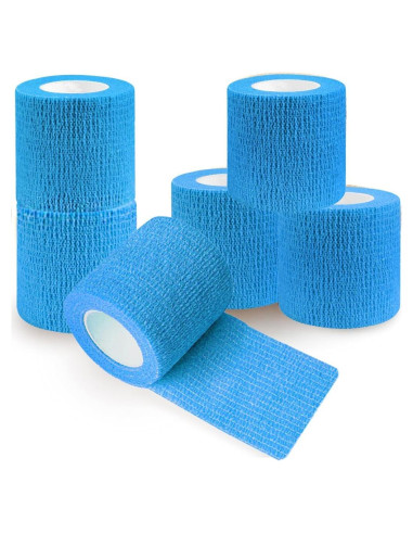 Venda Autoadhesiva QUMY 6 Rollos 5 cm x 4.5 m para Mascotas