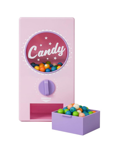 Dispensador de Caramelos Retro YOBRO Rosa 1.3L para Snacks