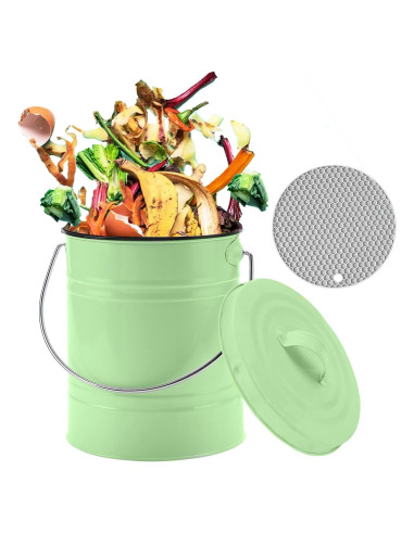 Contenedor de Compost LALASTAR 3.8L Verde Sin Olores