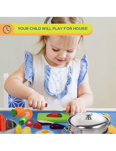 Juego de Cocina de Juguete FUNERICA con Comida y Accesorios