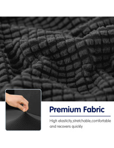 Funda de Cojín Sofá SUBRTEX Elástica 2 Paquetes Negro 2