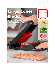 Cortador de Verduras LucGee 2 en 1 con Contenedor 1.2L 2
