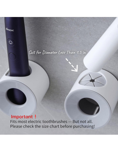 Soporte de Cepillo de Dientes Eléctrico Klxsing Gris Montaje Pared