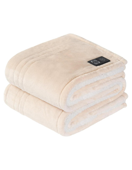 Manta Térmica Eléctrica Sealy Beige 152x127 cm Reversible Manta Térmica Eléctrica Sealy Beige 152x127 cm Reversible