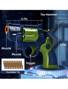 Paquete de 2 Pistolas de Juguete COOLFOX Revolver con 30 Balas 2