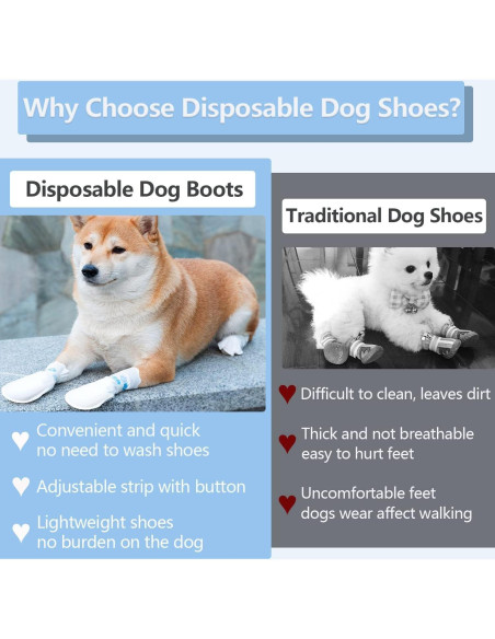 12 Botas Desechables para Perros Ziyue - Protección Patas Medianos y Grandes 12 Botas Desechables para Perros Ziyue - Protección Patas Medianos y Grandes