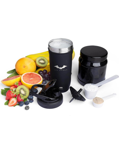 Botella de Batido Smartshake Batman 900ml Acero Inoxidable