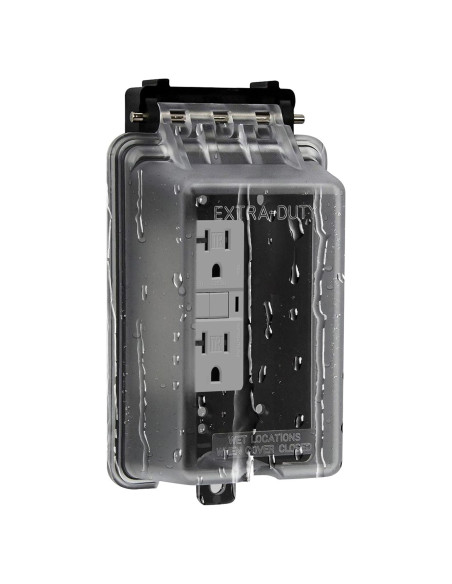 Cubierta de Enchufe Exterior Enerlites IUC1V-D Impermeable Cubierta de Enchufe Exterior Enerlites IUC1V-D Impermeable