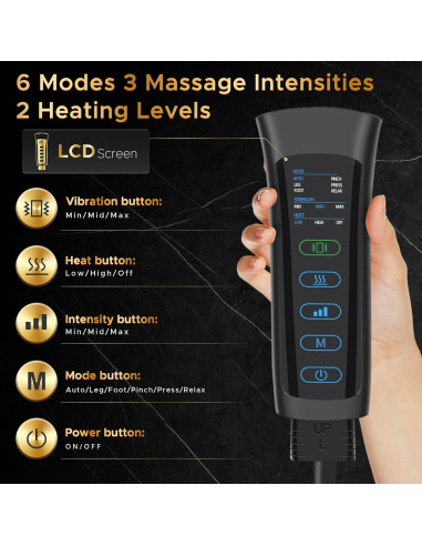 Masajeador de Piernas Xiamen Healthpal con Calor y 6 Modos