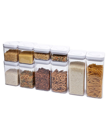 Contenedores de Almacenamiento Herméticos Amazon Basics 10 Piezas Contenedores de Almacenamiento Herméticos Amazon Basics 10 Piezas