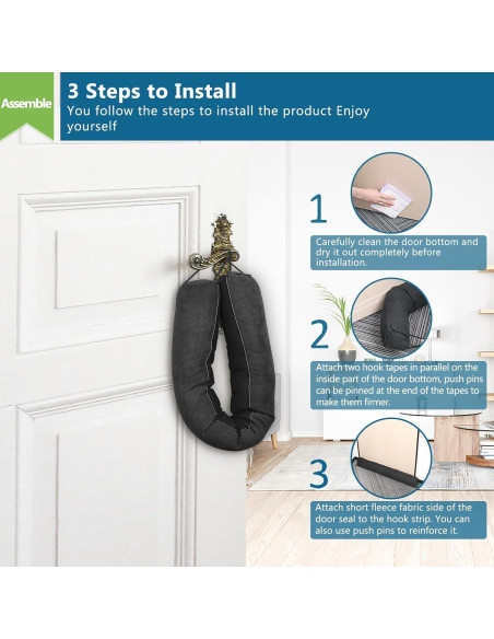 Tope de Puerta Anze 81 cm Triangular con Peso - Bloqueador de Aire