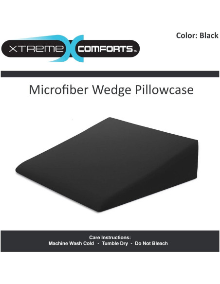 Funda de Almohada en Cuña Xtreme Comforts - Negra 68.6x63.5 cm Funda de Almohada en Cuña Xtreme Comforts - Negra 68.6x63.5 cm