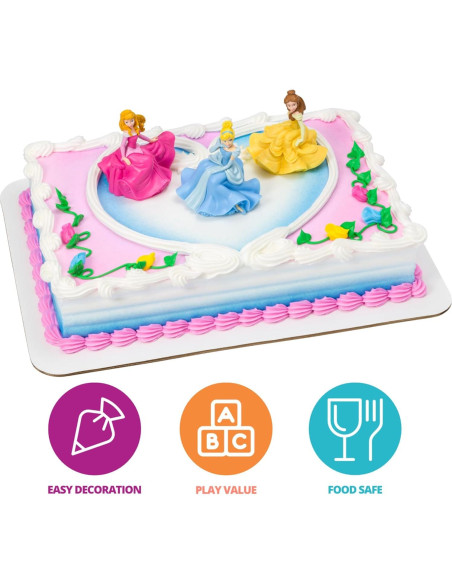 Adorno para Pastel DecoSet Princesa Disney - Set 3 Piezas Adorno para Pastel DecoSet Princesa Disney - Set 3 Piezas