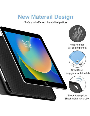 Funda de Teclado BORIYUAN para iPad 10.2"/10.5" Azul