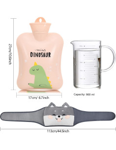 Botella de Agua Caliente OPLIY con Funda de Peluche 900ml 2