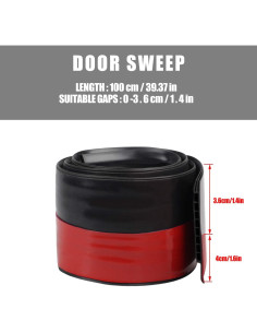 Tapón de Draft Suptikes para Grietas Grandes 3" x 93.98 cm Negro 2