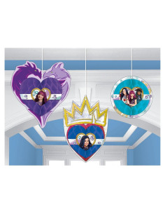 Decoración de Panal Amscan Disney Descendants 2 - 3 Piezas 29.2 cm