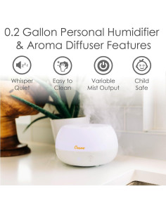Humidificador portátil Crane EE-5951AD, 0.76L, difusor de aceites 2
