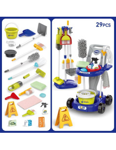 Juego de Limpieza para Niños Zaddgiuuy 29 Piezas Azul 2