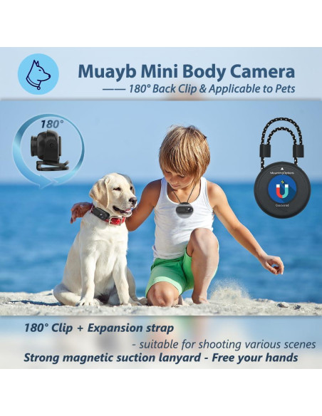 Mini Cámara Corporal Muayb VD02 1080P Impermeable IPX7 Mini Cámara Corporal Muayb VD02 1080P Impermeable IPX7
