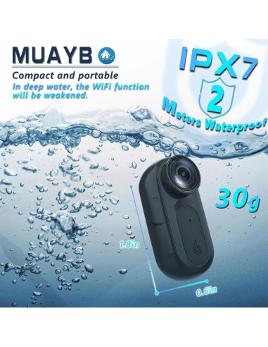 Mini Cámara Corporal Muayb VD02 1080P Impermeable IPX7