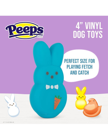 Juguetes para Perros Peeps 3 Piezas Conejos de Vinilo 10 cm