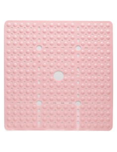 Alfombra de Ducha Antideslizante JIAJIE 68.6x68.6cm Rosa Bebé