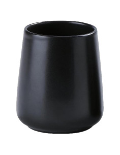 Soporte de Cepillo de Dientes Cerámica Eyrozia Negro Mate 9.5x12.7cm