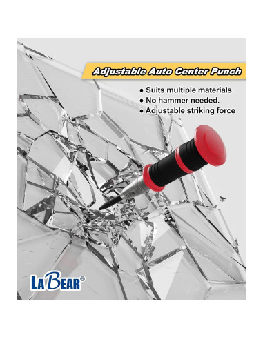 Punzón Automático de Centro LABEAR 15 cm con Punta de Acero S2