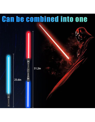 Espadas de Luz Retráctiles LED Yuhui - 2 Paquetes 7 Colores