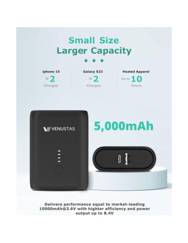 Batería Recargable Ultra-Compacta Venustas 10000mAh 7.4V